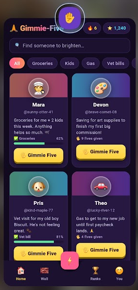 Gimmie-Five app